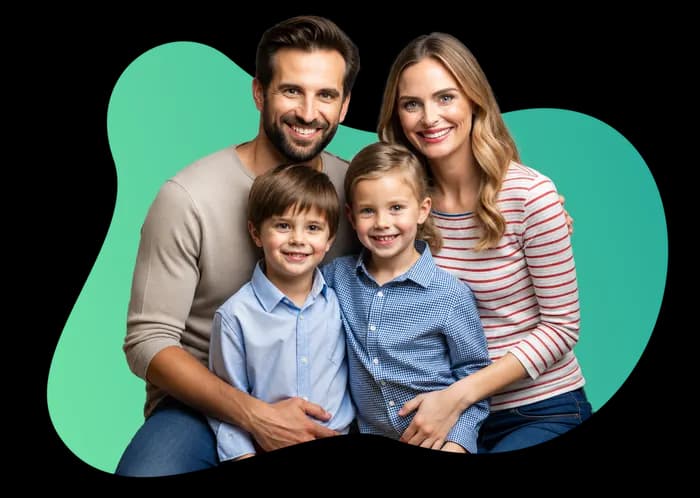Familia unida con respaldo de Solidaria
